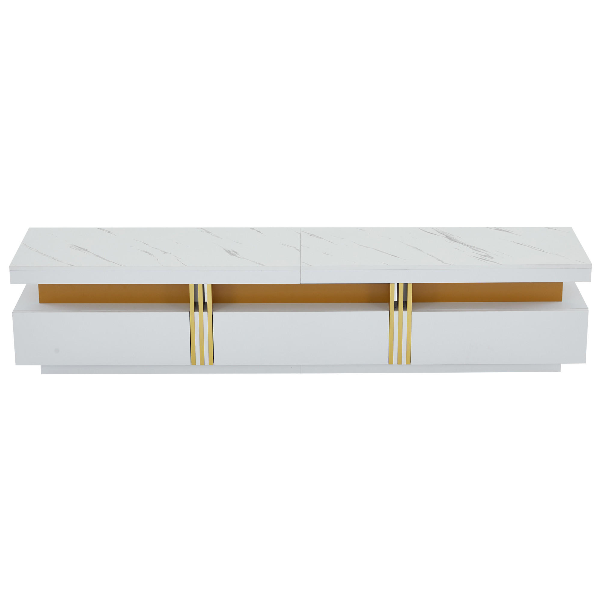 LOWBOARD Modellname Weiß 200/40/42 cm - Weiß, Holz (200/42/40cm) - PANGIVO