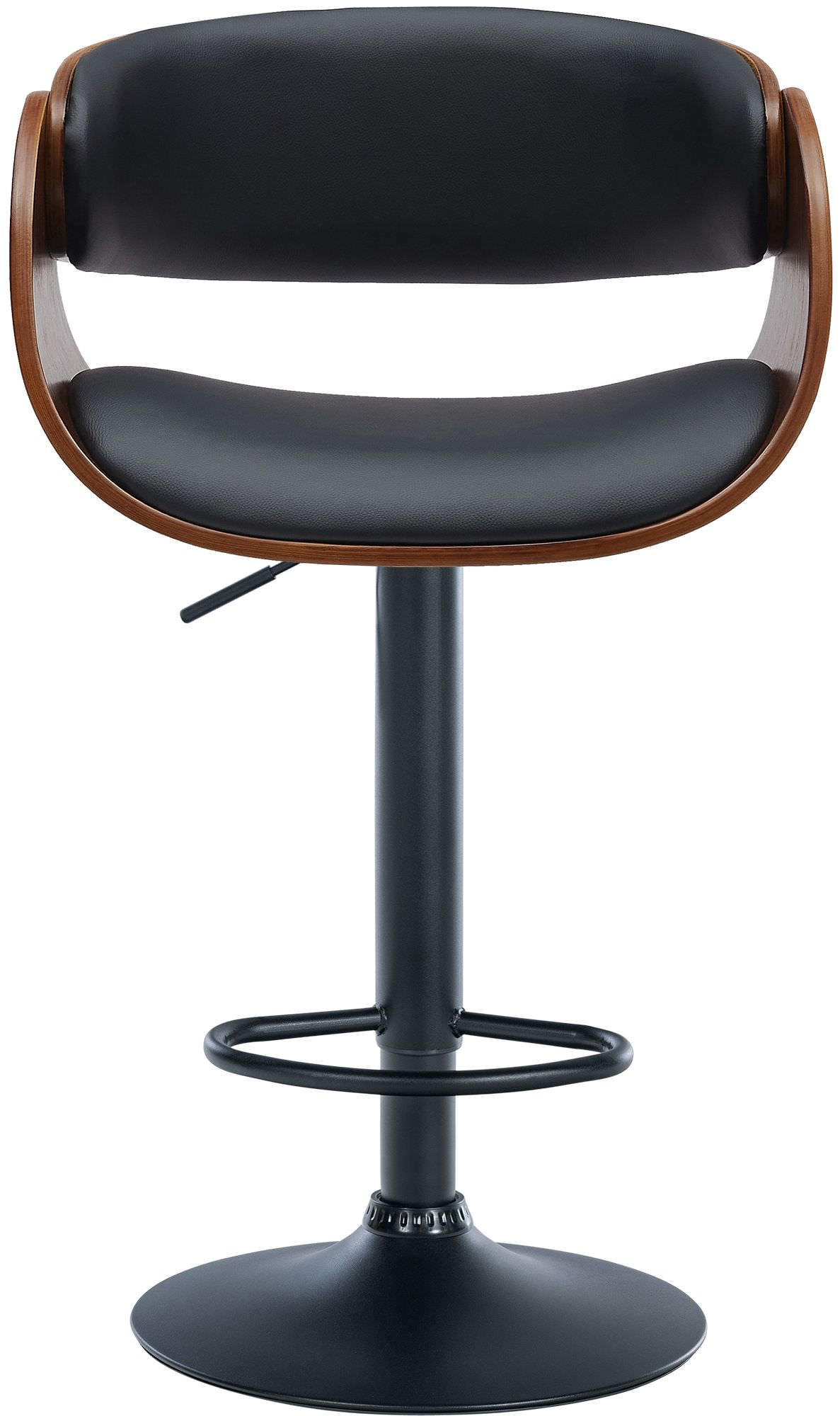 BARHOCKER 2er Set Lederlook walnuss/schwarz - Walnussfarben/Schwarz, Textil (52/87/52cm) - CLP
