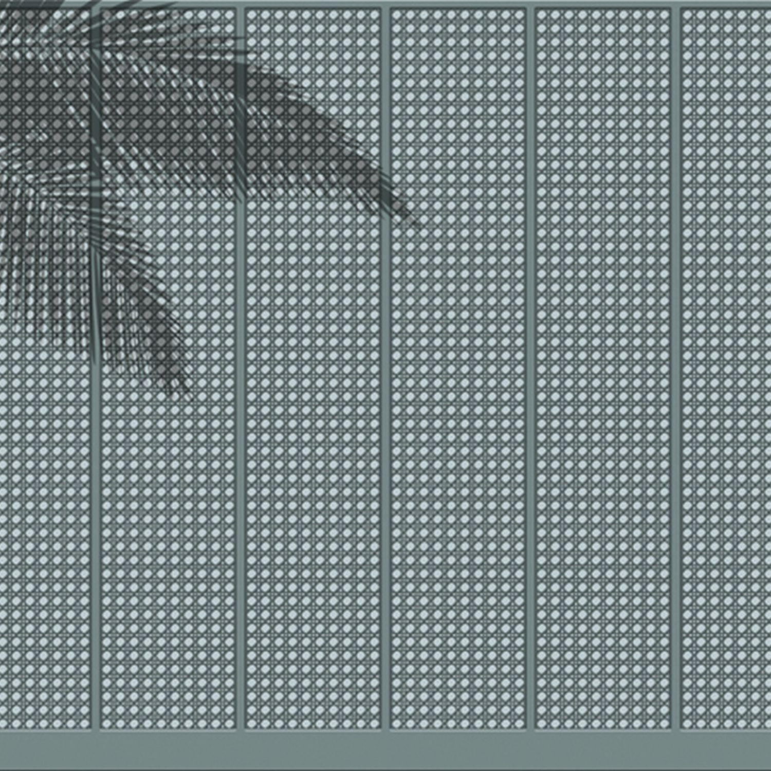 FOTOTAPETE Palmblätter 424 x 280 cm - Blau, Papier (424/280cm) - Sanders & Sanders
