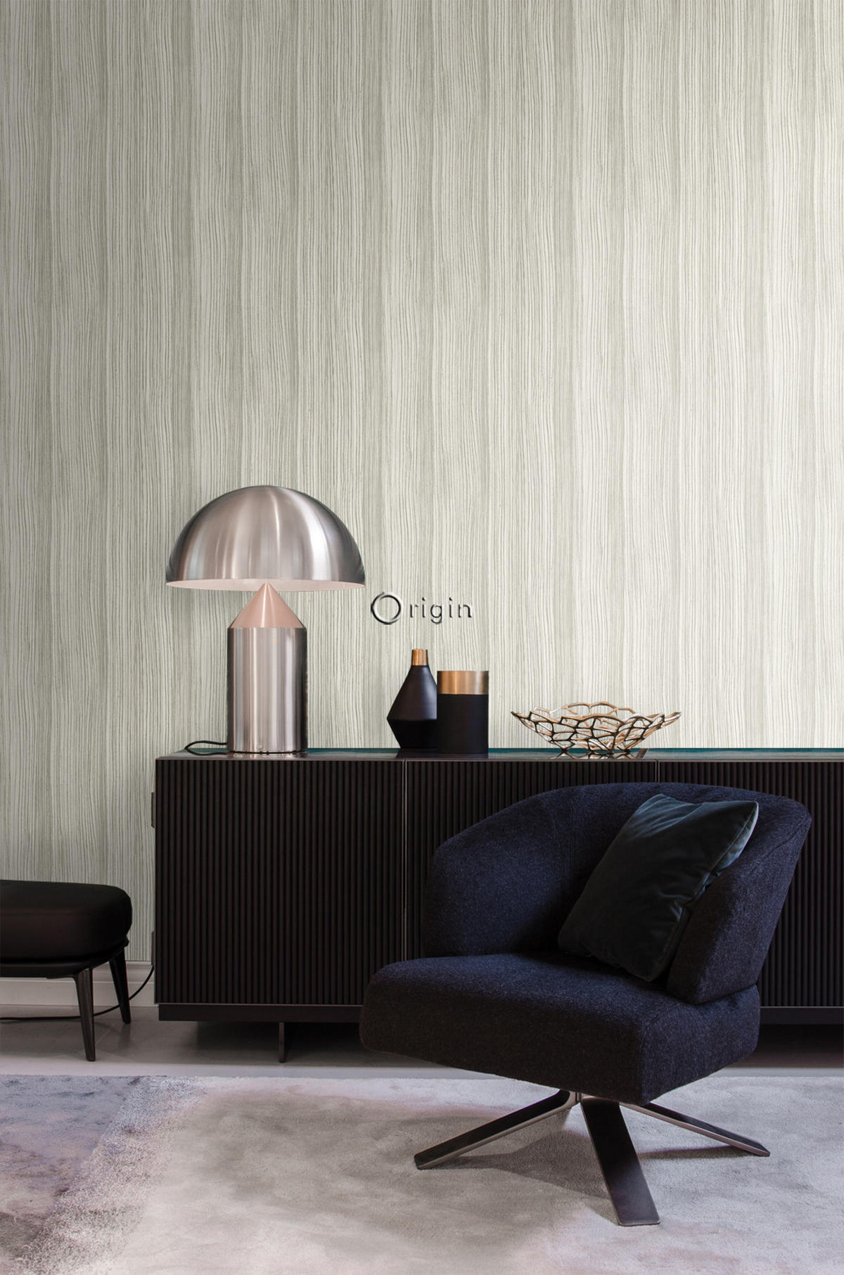 TAPETE Streifenmuster 53 cm x 10.05 m - Beige, Papier (53/1000cm) - Origin Wallcoverings