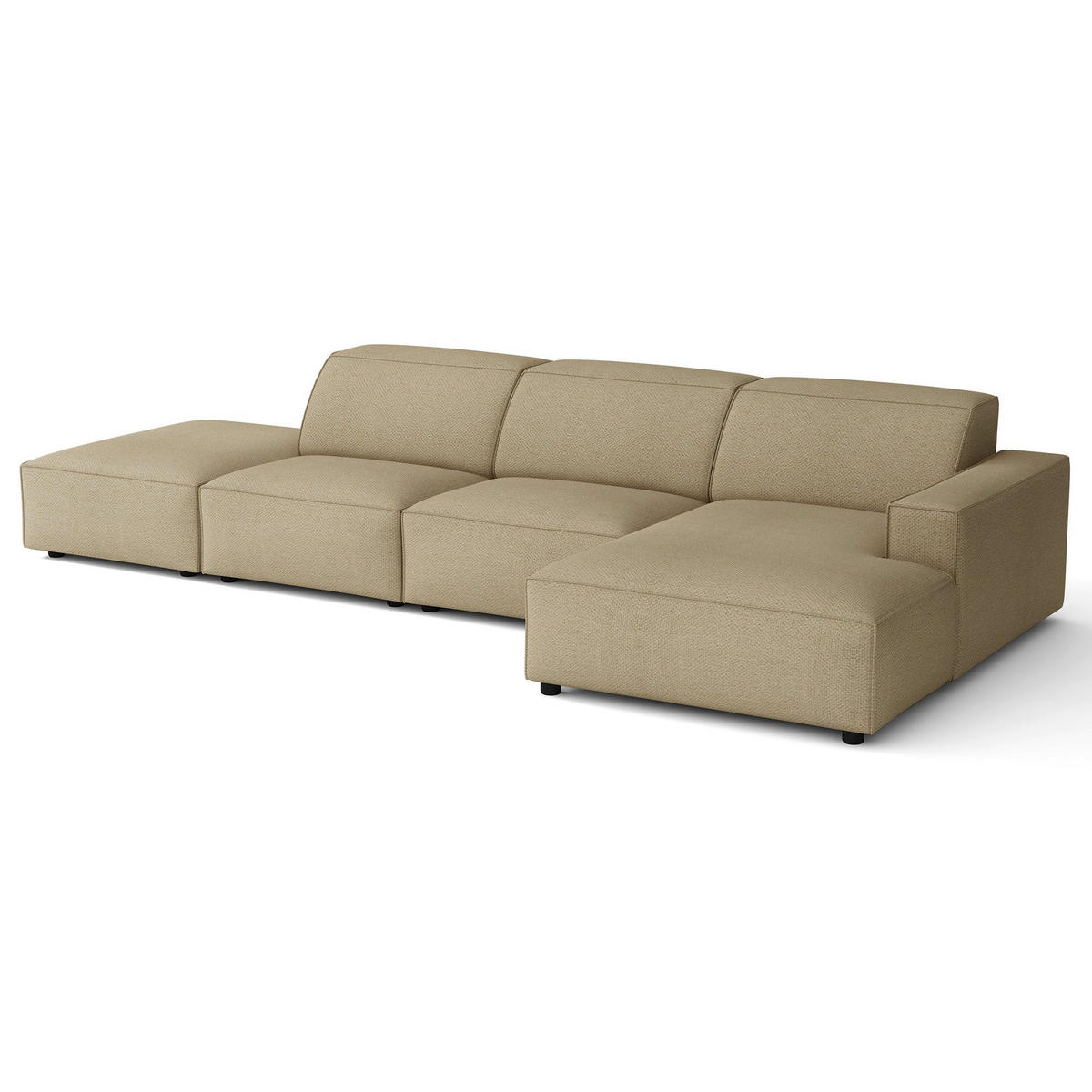 ROHOVÁ pohovka Sellmo, 344 cm - čierna/cappuccino, textil/plast (166/350cm) - Selsey