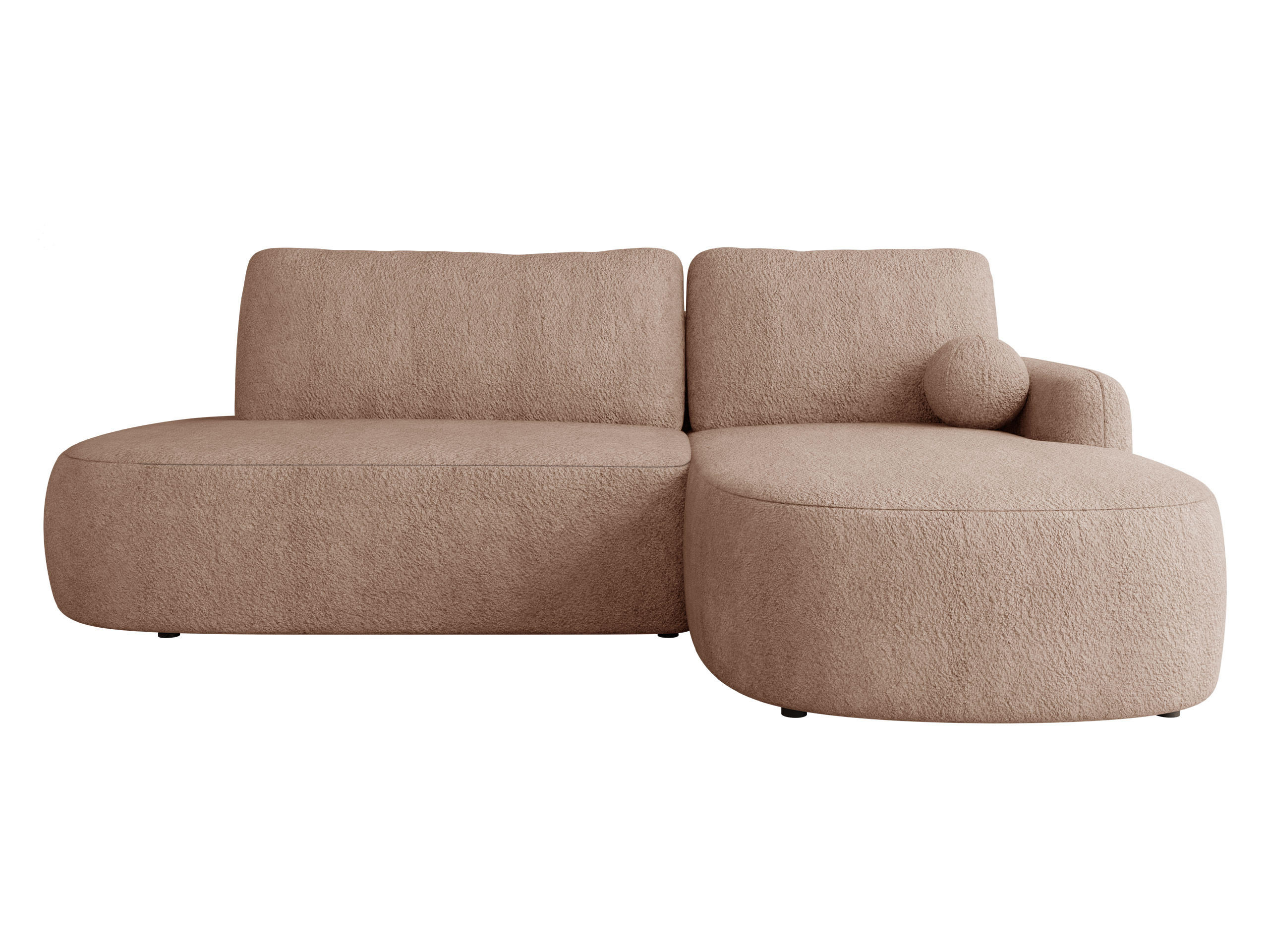 ECKSOFA Loridu O, Seite: Rechts - Schwarz/Rosa, Holz/Kunststoff (274/174cm) - MIRJAN24