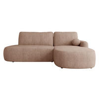 ECKSOFA Loridu O, Seite: Rechts - Schwarz/Rosa, Holz/Kunststoff (274/174cm) - MIRJAN24