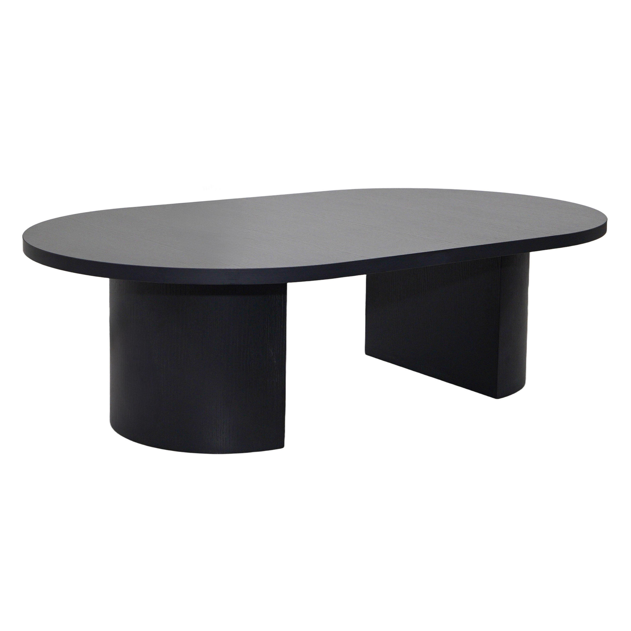 COUCHTISCH, schwarzes Holzeffekt - Schwarz, Holz (120/70/35cm) - Oviala