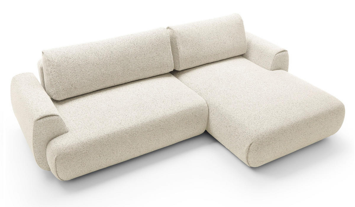 ECKSOFA mit Schlaffunktion 270 cm Ralto, Rechts, Creme - Creme, Holz (167/270cm) - Emporius