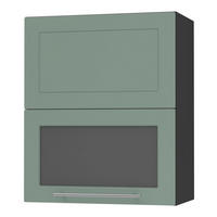 KÜCHENHÄNGESCHRANK Kvantum W8BS/60 Mint Matt / Schwarz Matt 60 / 32,5 / 72cm - Schwarz/Mintgrün, Holz/Holzwerkstoff (60/72/32.5cm) - Feldmann-Wohnen