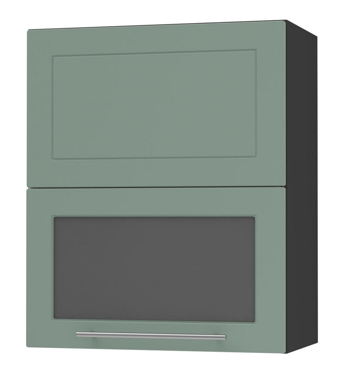 KÜCHENHÄNGESCHRANK Kvantum W8BS/60 Mint Matt / Schwarz Matt 60 / 32,5 / 72cm - Schwarz/Mintgrün, Holz/Holzwerkstoff (60/72/32.5cm) - Feldmann-Wohnen