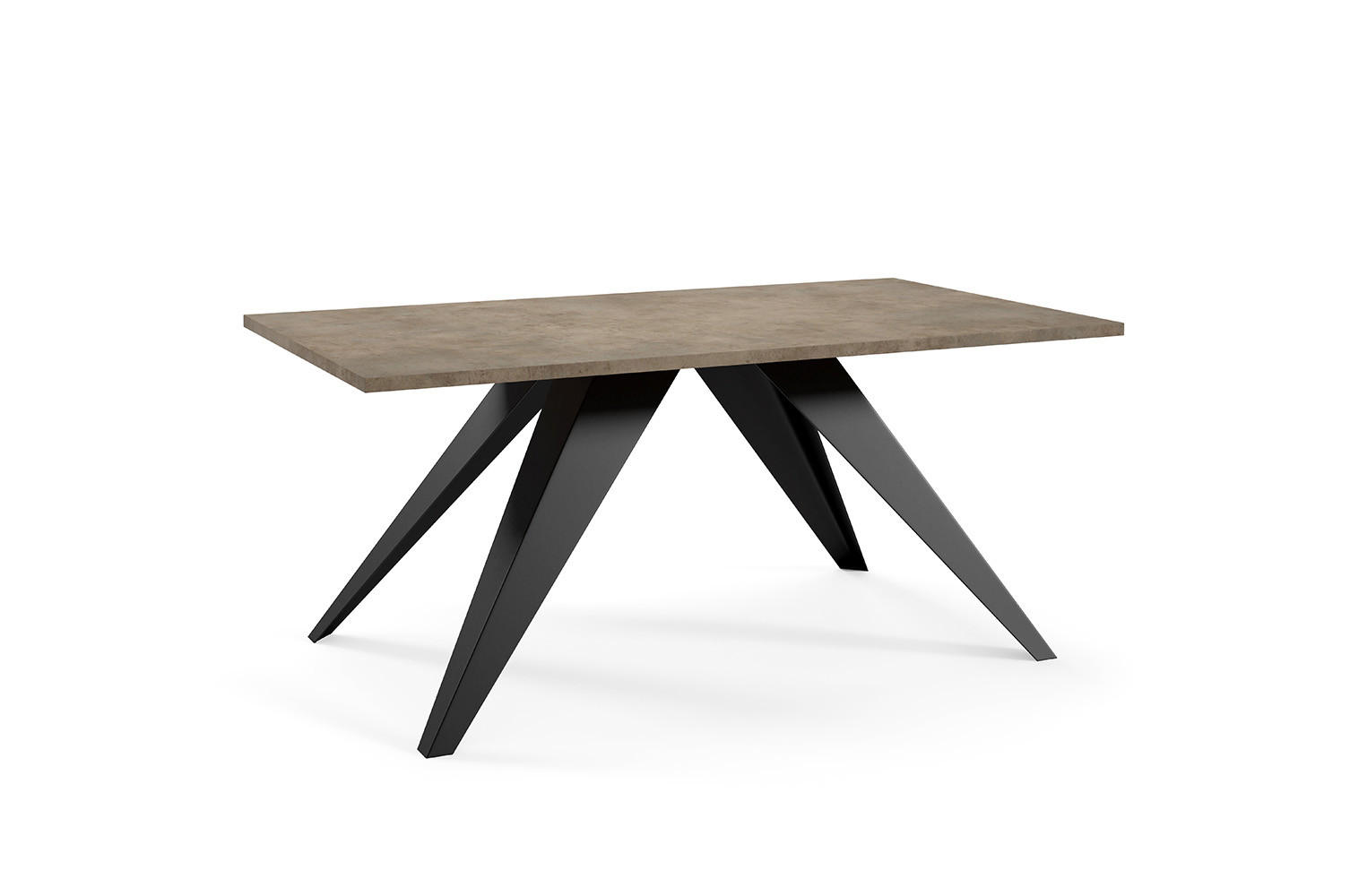 COUCHTISCH Aria Chicago Concrete Dunkelgrau / Schwarz 120 / 60 / 48cm - Dunkelgrau/Schwarz, Holz/Holzwerkstoff (60/120/48cm) - Feldmann-Wohnen