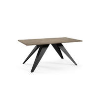 COUCHTISCH Aria Chicago Concrete Dunkelgrau / Schwarz 120 / 60 / 48cm - Dunkelgrau/Schwarz, Holz/Holzwerkstoff (60/120/48cm) - Feldmann-Wohnen