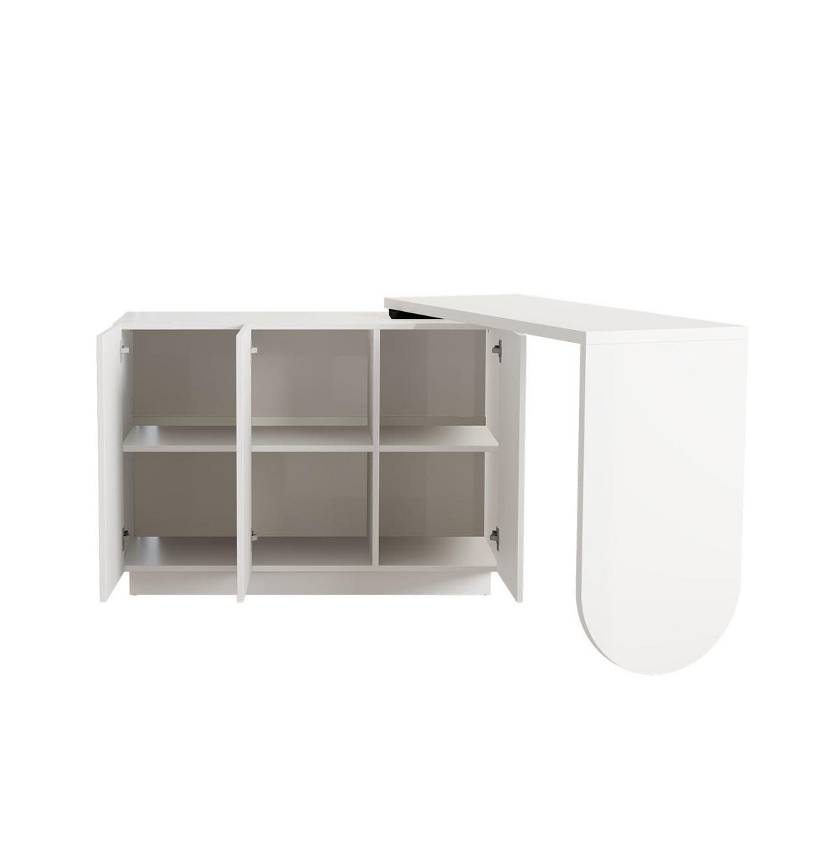 SCHREIBTISCH in Weiß L-förmig drehbar Eck-Computertisch, Büro ,Frisiertisch multifunktional B110/T40/H75cm - Weiß, Holzwerkstoff (40/110/75cm) - STILVORA