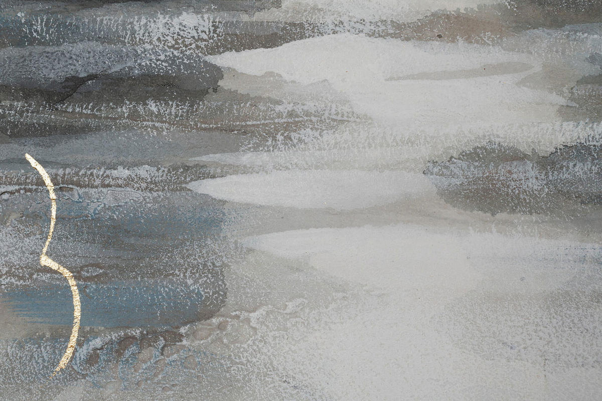 ACRYLBILD HANDGEMALT 100/75 cm - Blau/Grau, Textil (100/75cm) - KUNSTLOFT