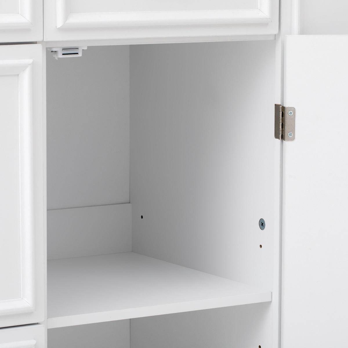 KÜCHENINSEL aus MDF 130.5x40-65x92 cm Weiß mit klappbarer Platte & Ladestationc - Weiß, Holzwerkstoff (130.5/92/65cm) - Modfu