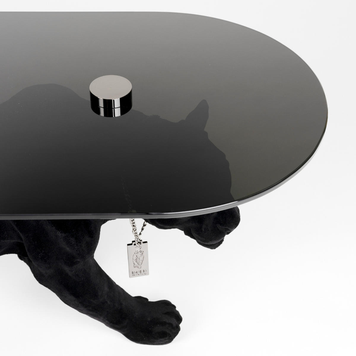 COUCHTISCH Dope As Hell Panther Schwarz - Schwarz, Naturmaterialien (90/40/42cm) - Bold Moneky