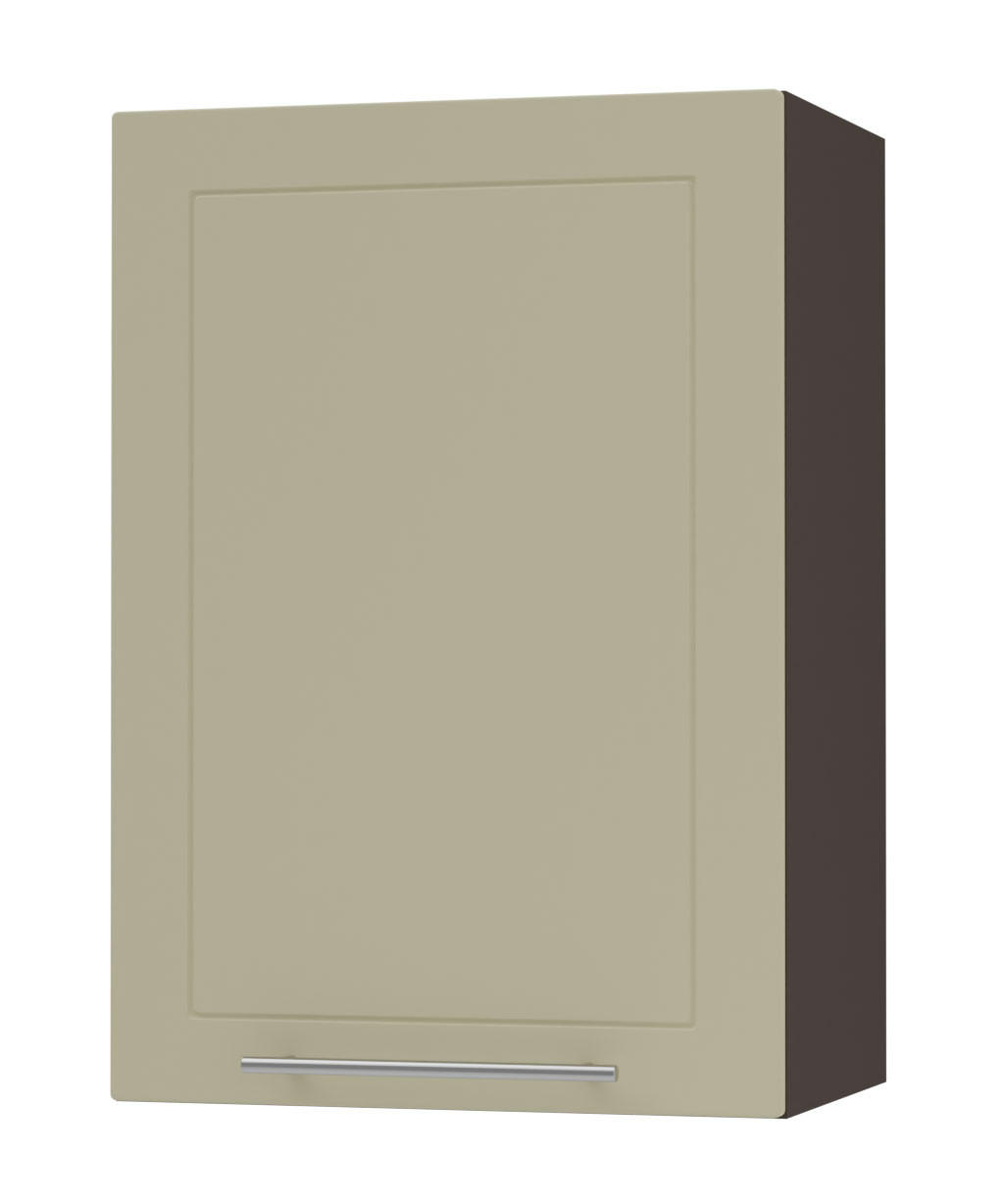 Feldmann-Wohnen Küchenhängeschrank Creme, Dunkelgrau 50x72x32.5 cm