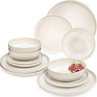 TAFELSERVICE KORFU - 12 teilig aus Steingut - Creme, Stein (27.5/5/27.5cm) - Sänger