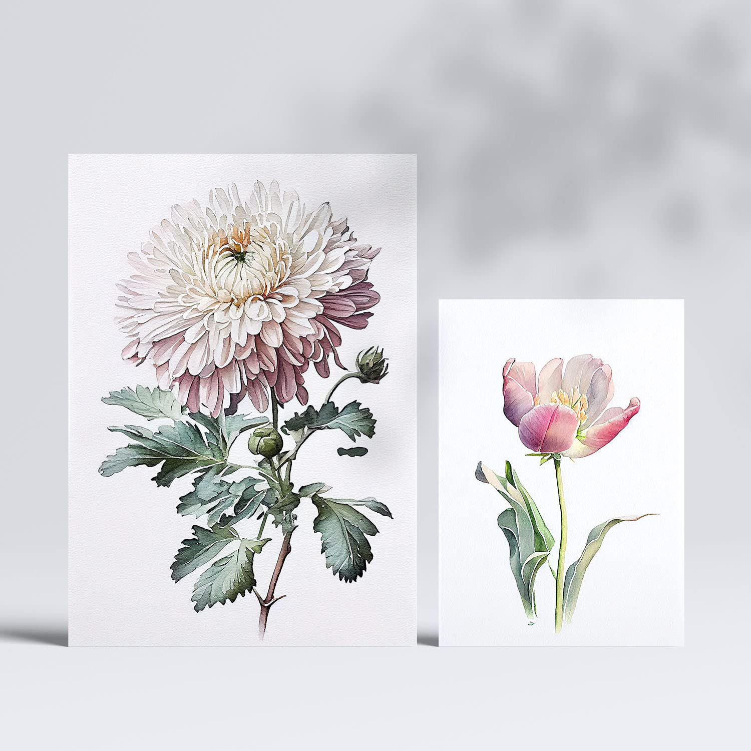 POSTER Set Mit 6 Pinke Blumen Vollfarbige Blumenmotiven A3 & A4 Rahmenlos - Klar, Papier (29/3cm) - Nacnic