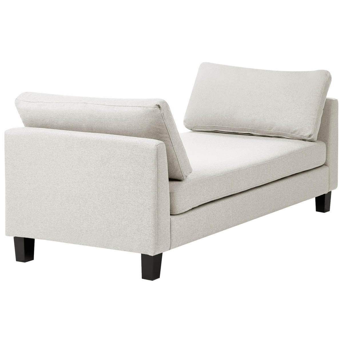 ČALOUNĚNÉ LEHÁTKO CHAISE LONGUE Látka Světle béžové Archiane - černá/béžová, textil (170/60/85cm) - Beliani