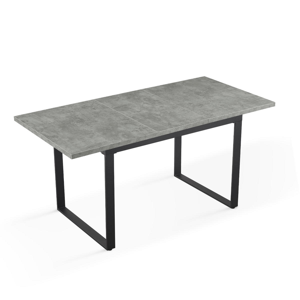 ESSTISCH ANNA 120-160/80/76 cm Beton - Anthrazit, Holz (80/120/76cm) - B&D Home