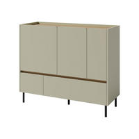 KOMBIKOMMODE Luca LC08 - Schwarz/Grün, Holzwerkstoff/Metall (120/105/40cm) - MIRJAN24