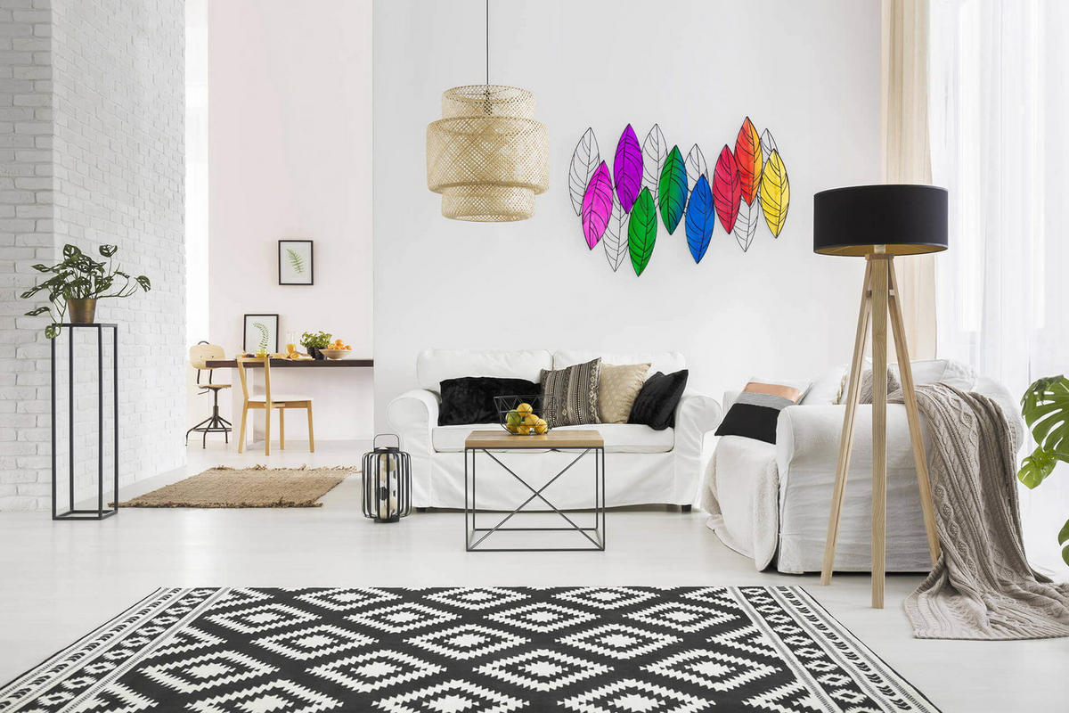 WANDDEKO Bunt 117/82 cm - Multicolor, Metall (5.5/82/8cm) - KUNSTLOFT