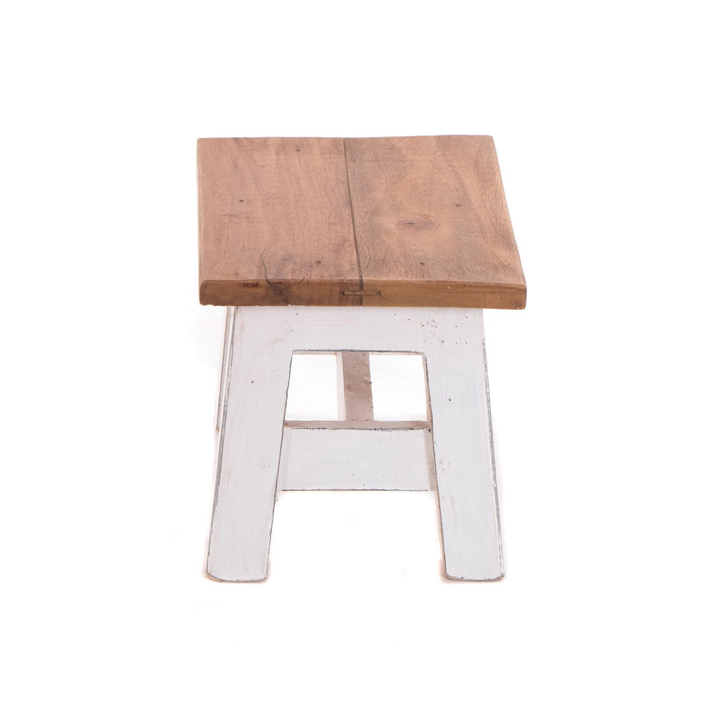 Thumbnail - Design Delights Blumenhocker, Weiß, Holz, 30x21x20 cm, Wohnzimmer, Hocker, Sitzhocker