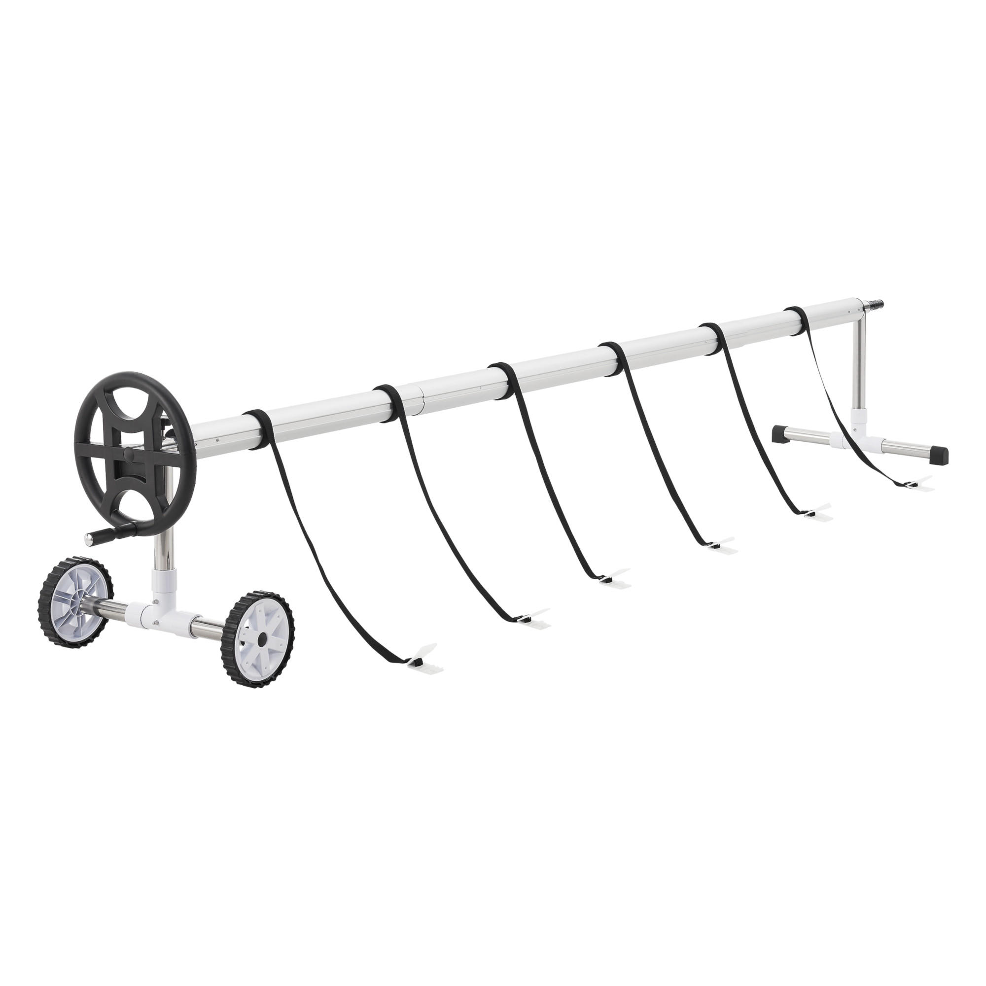 AUFROLLER Amorgo - Silberfarben/Schwarz, Kunststoff/Metall (56cm) - [en.casa]