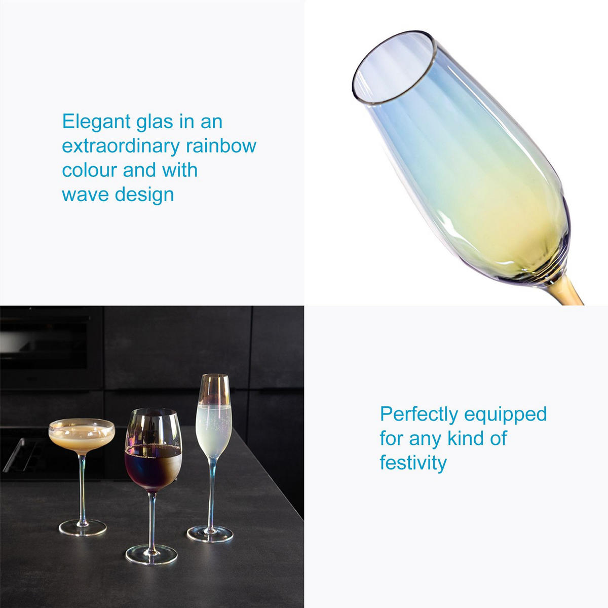 SEKTGLAS-SET 200 ml (6-tlg.) - Transparent, Glas (0.2L) - Intirilife