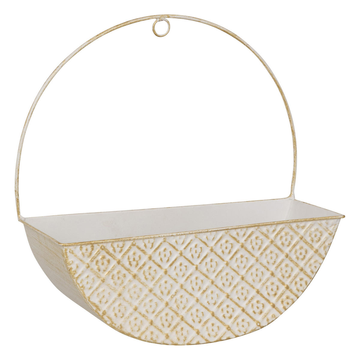 BLUMENTOPF Hängend Tino 34 cm 2er-Set - Beige, Metall (12/35/34cm) - Atmosphera Createur d´interieur