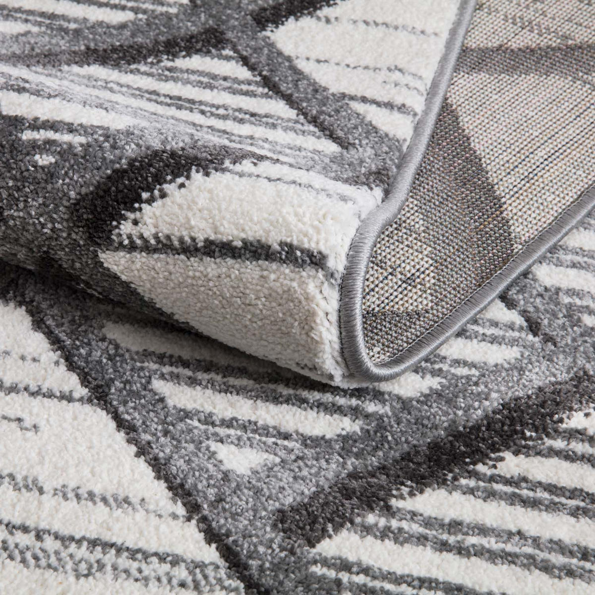 KURZFLOR-TEPPICH Young 965 Grau 190x280 cm - Creme/Grau, Textil (190/280cm) - carpet city
