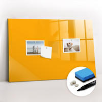 MAGNETTAFEL 60x40 Dunkelgelb schwarzer Marker - Dunkelgelb, Glas (60/0.4/40cm) - TULUP
