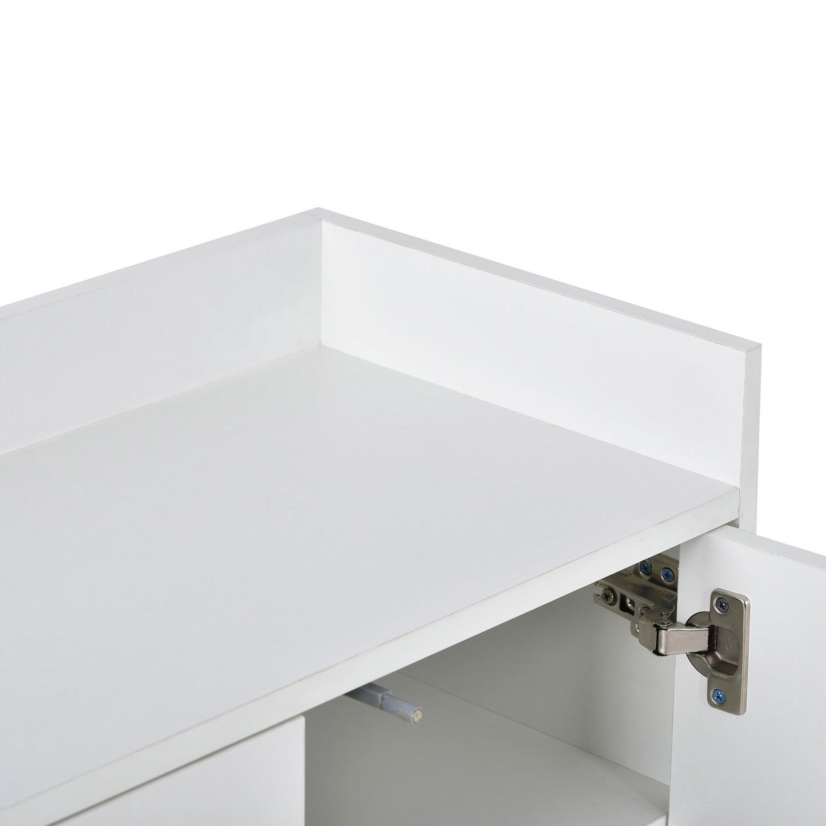 SIDEBOARD DE-38276 120/30/80 cm mit 4 Türen Weiß - Weiß, Holzwerkstoff (120/80/30cm) - ComfortXL