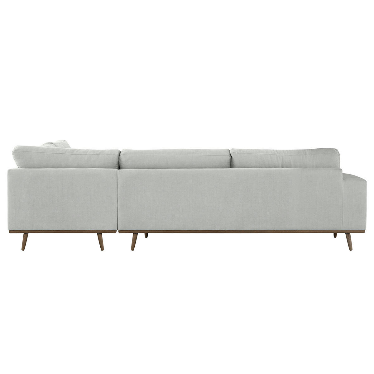 ECKSOFA mit Ottomane - Eichefarben/Grau, Naturmaterialien/Eichenholz (287/219cm) - home24