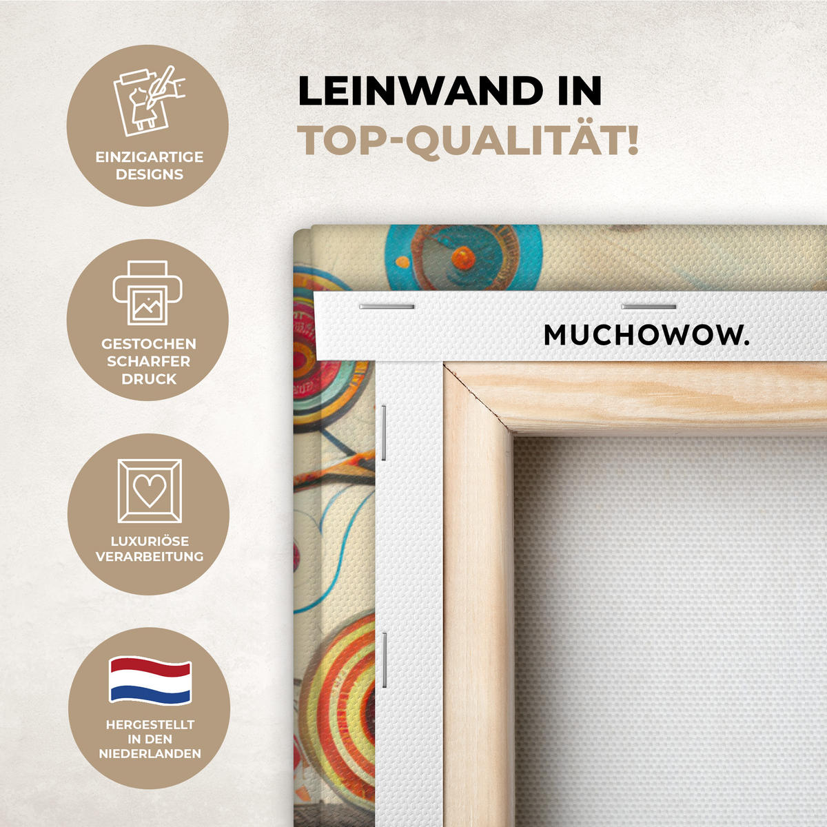 LEINWANDBILD Baum - Baum des Lebens - Farbe Wandbild Wohnzimmer 60x80 cm - Braun, Textil (60/80cm) - MuchoWow