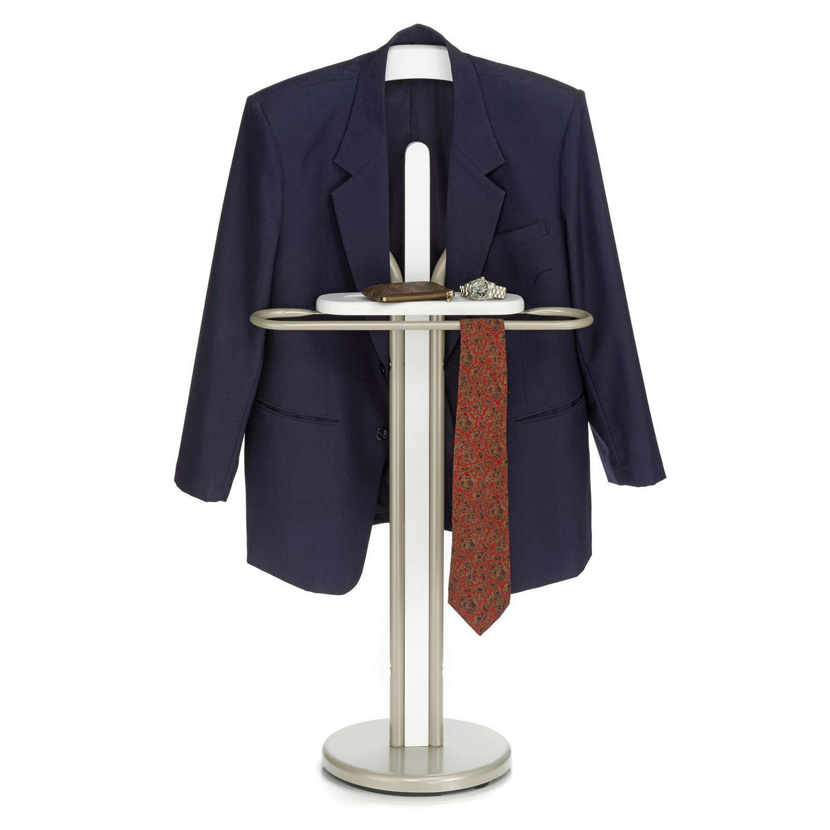 HERRENDIENER FABIO - Champagner/Weiß, Metall (45/108/30cm) - IDIMEX