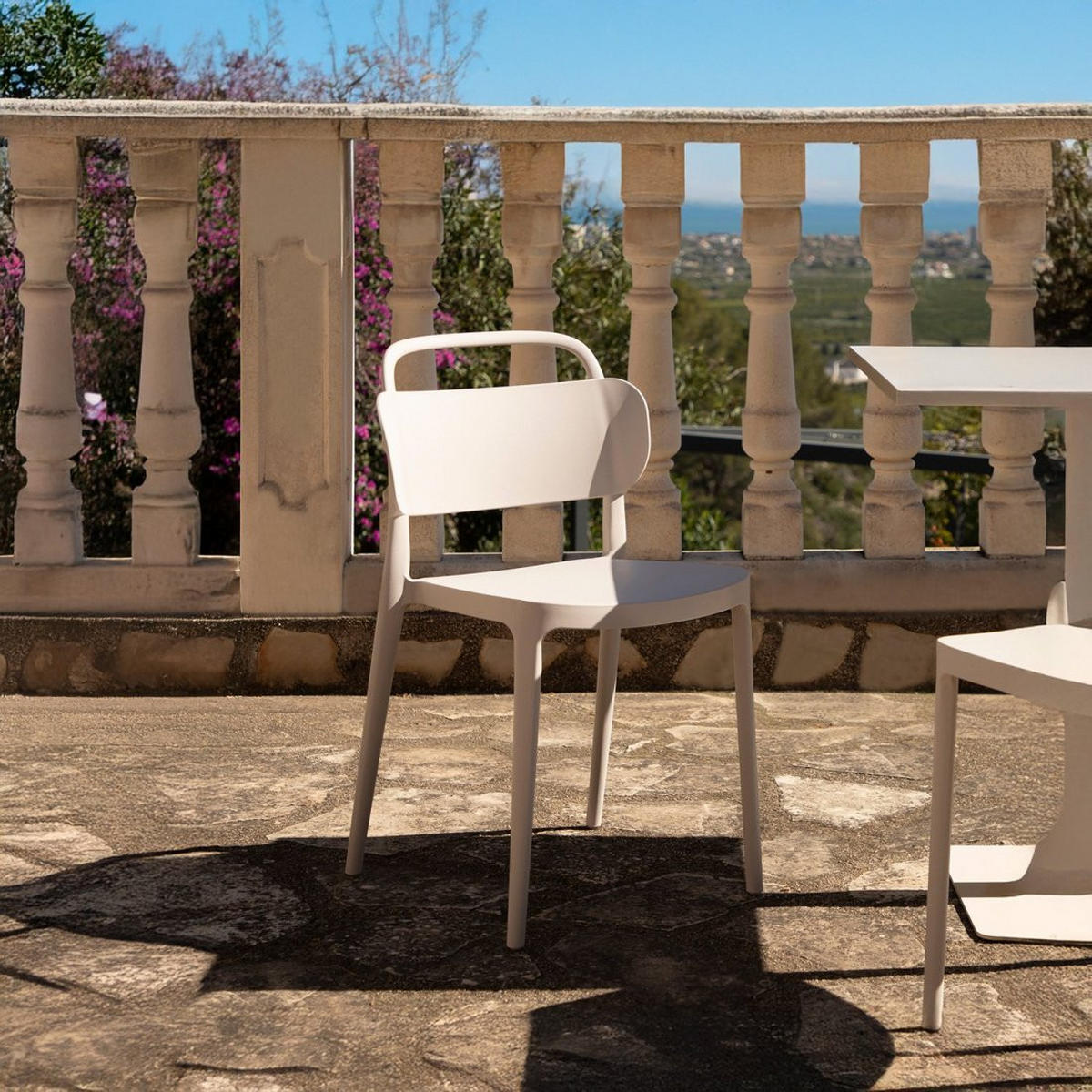 STUHL FÜR DRAUSSEN Edda Beige 47 cm x 78 cm - Beige, Kunststoff (47/78/51cm)