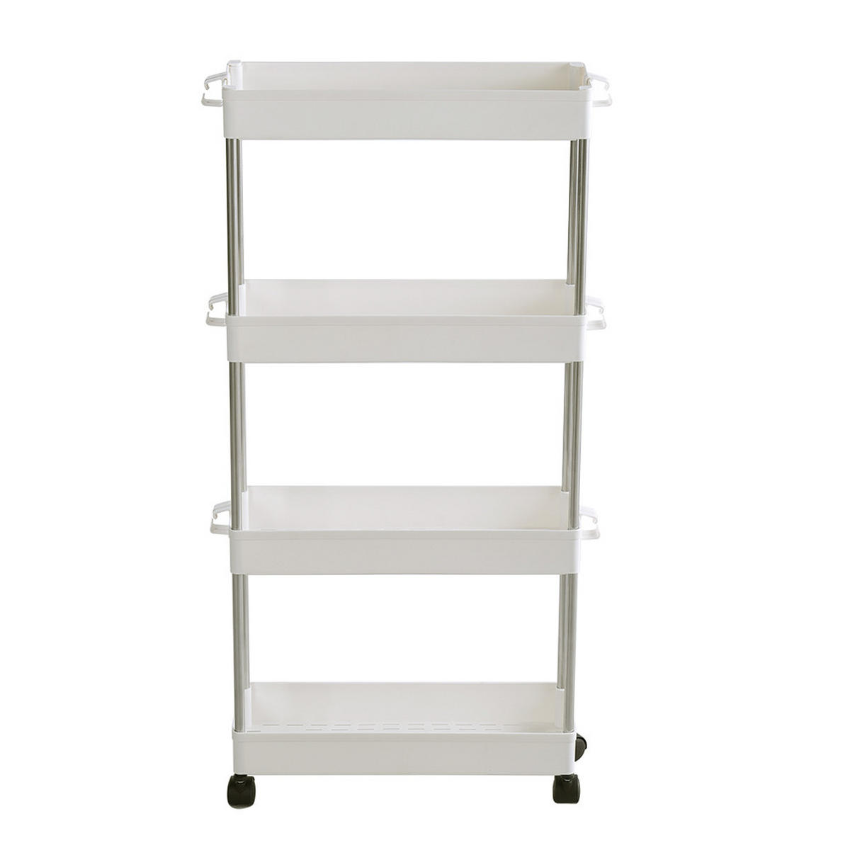 NISCHENWAGEN 40/12.5/86 cm 4-Stufig Weiß Kunststoff Edelstahl - Weiß, Kunststoff/Metall (40/86/12.5cm) - Livingandhome