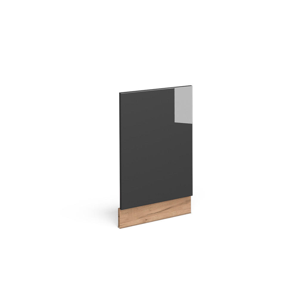 FRONTBLENDE Fame-Line Anthrazit Hochglanz 45 cm ohne AP - Honigeiche/Schwarz Hochglanz, Holzwerkstoff (45/67.4/1.6cm) - Vicco