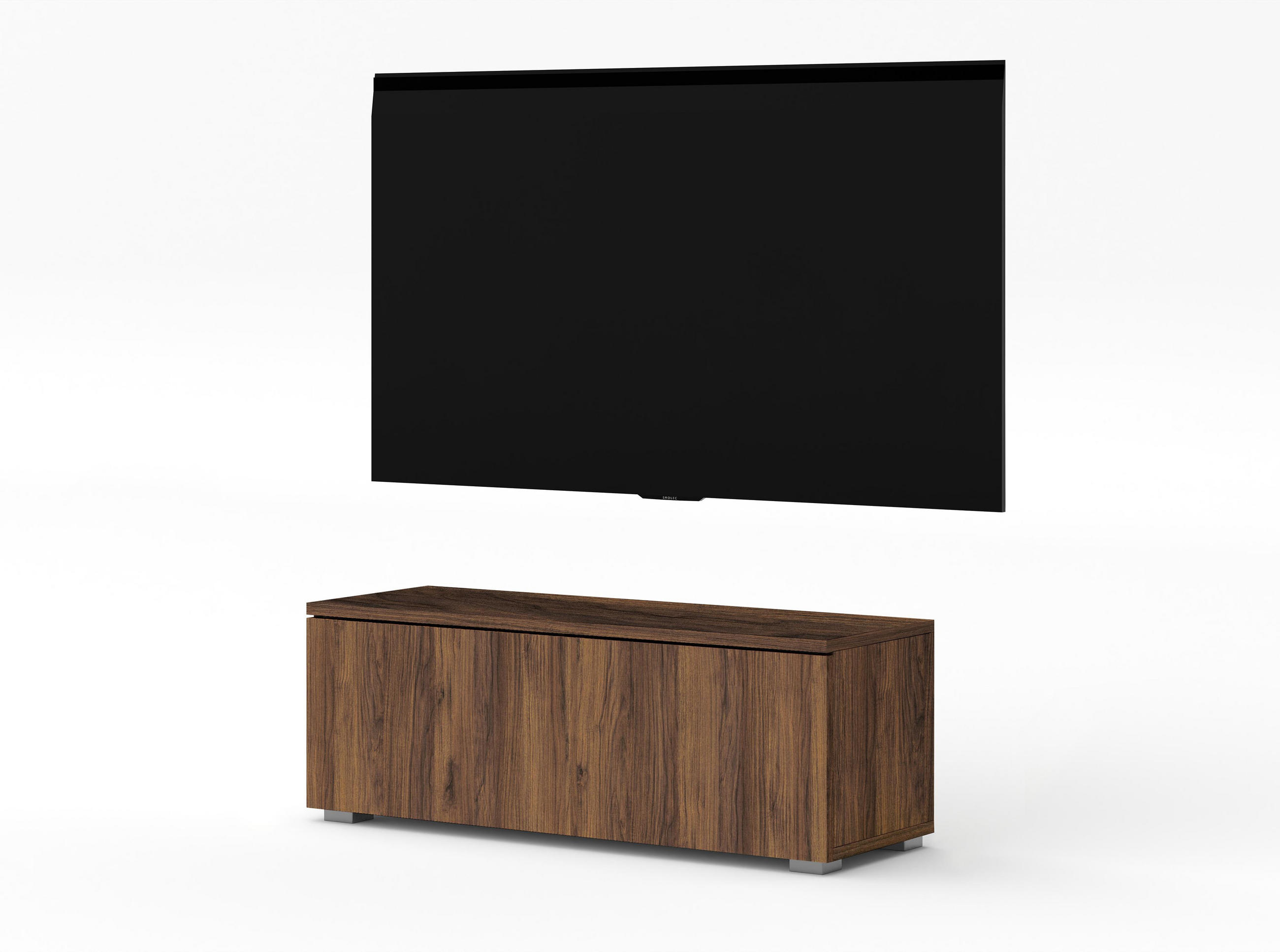 LOWBOARD Loriano 100 Nussbaum Warmia 100/36,5/32 cm – Hängend und Stehend - Nussbaumfarben, Holzwerkstoff/Kunststoff (100/36.5/32cm) - AX Living