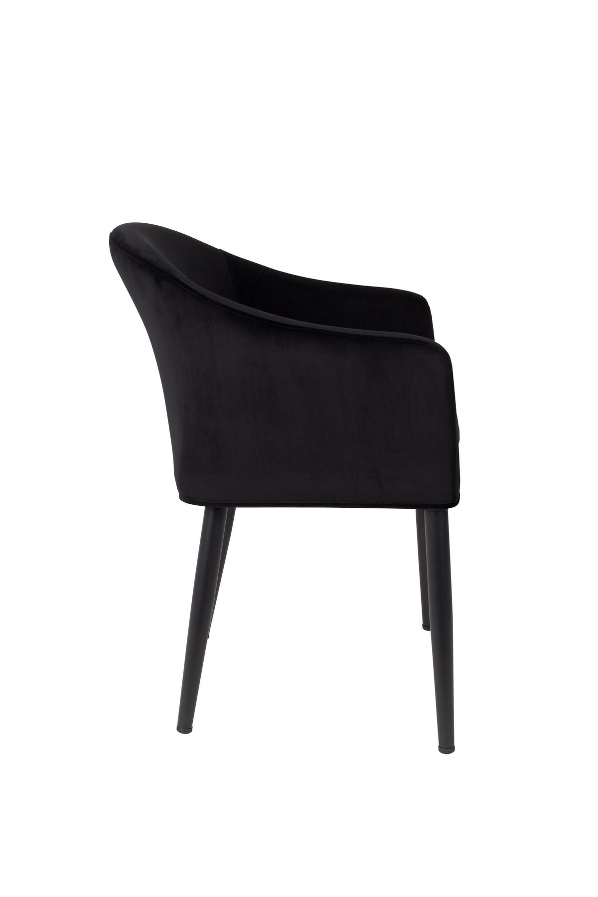 ESSZIMMERSTUHL Catelyn - Schwarz - 55.5/57/77 cm - Schwarz, Textil (57/77/55.5cm) - Novel