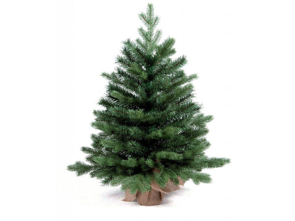 WEIHNACHTSBAUM künstlicher BERNARD 75 cm, grün, 2D/3D, 92 Zweige, inkl. Pflanztopf mit Jutesack - Grün, Kunststoff/Stein (56/75cm) - LAALU