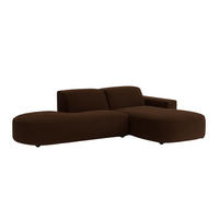 ECKSOFA Cursal Atelier, Stoff Poso, Braun, Rechts - Braun, Holz (284/166cm) - Kaiser Möbel