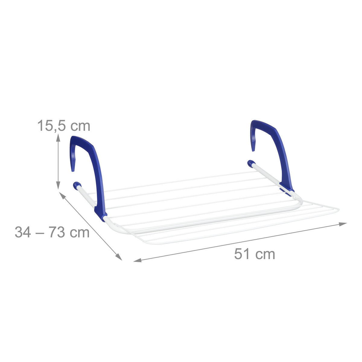HÄNGETROCKNER - Multicolor, Kunststoff/Metall (51/15.5/73cm) - Relaxdays