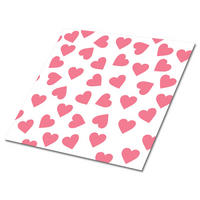 FLIESENAUFKLEBER 9 Stück 30x30 cm selbstklebend Herzen - Rosa, Textil (30/1.6/30cm) - TULUP