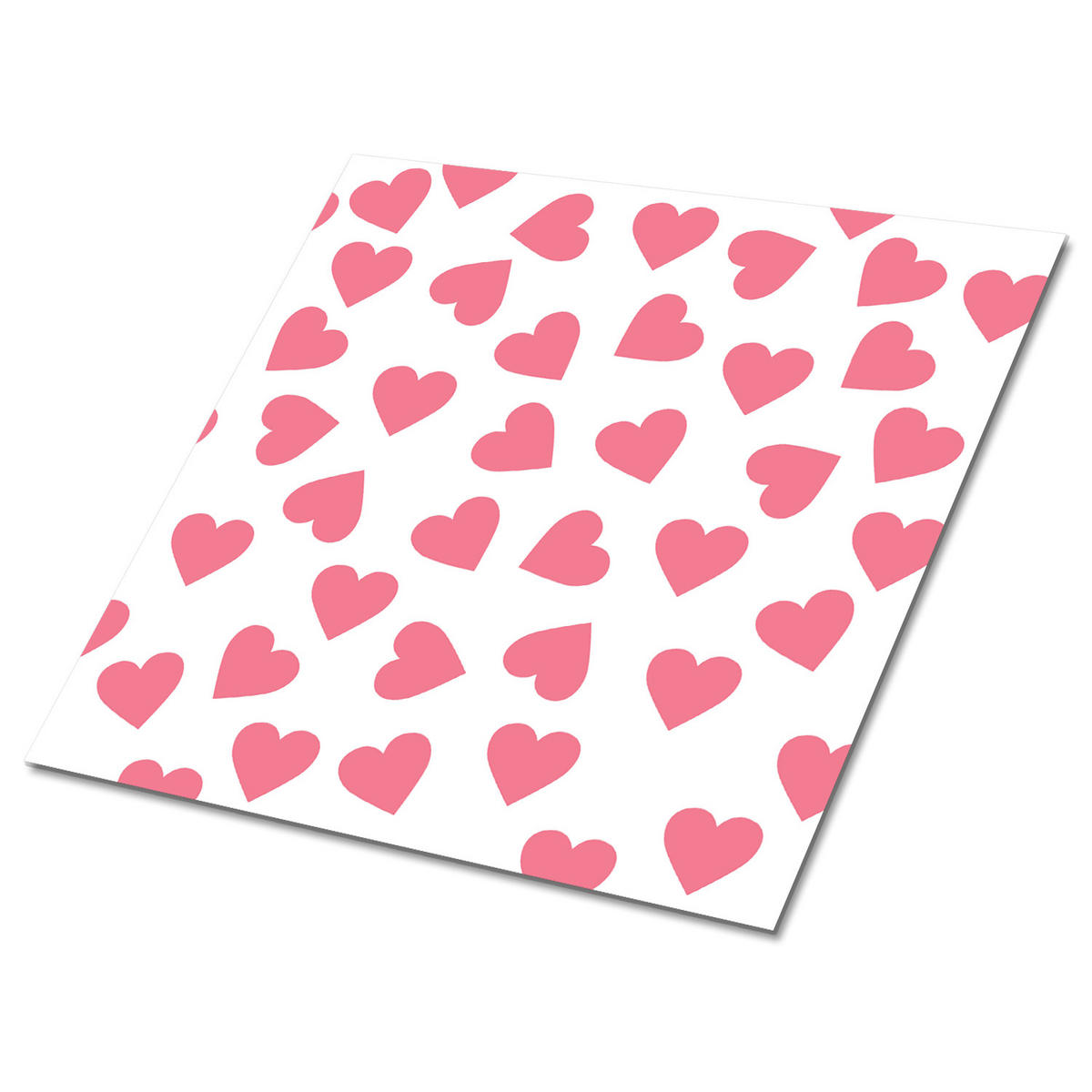FLIESENAUFKLEBER 9 Stück 30x30 cm selbstklebend Herzen - Rosa, Textil (30/1.6/30cm) - TULUP