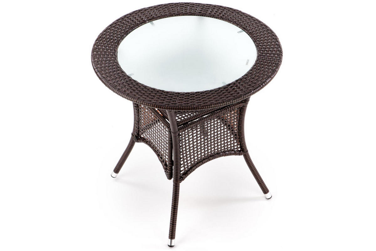 GARTENTISCH MAGO modern, dunkelbraun - Dunkelbraun, Kunststoff (74/74/74cm) - KONSIMO®
