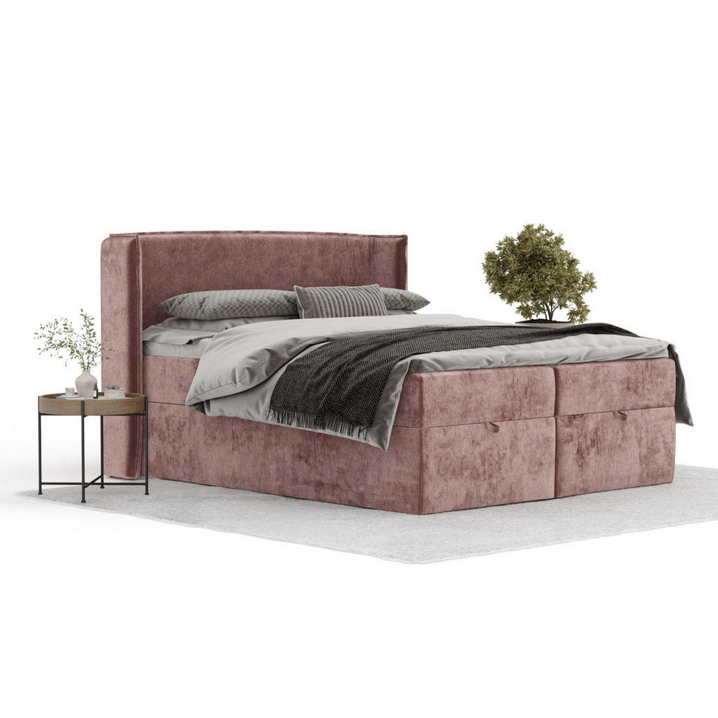 Thumbnail - Maison de Reve Boxbett, Pink, Textil, Buche, Kiefer, H3, Höhe ca. 20 cm, 200x200 cm, Oeko-Tex® Standard 100, FSC 100%, M...