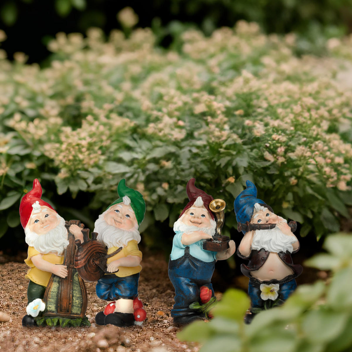 4XGARTENZWERG - Multicolor, Kunststoff (7/15/6cm) - Relaxdays