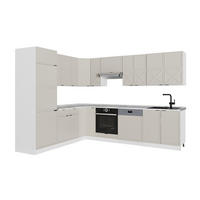 BUCĂTĂRIE DE COLȚ Fame-Line, GriBej/Alb, 287 x 227 cm fara blat - alb/gri, compozit lemnos (287/206.8/51.6cm) - Vicco