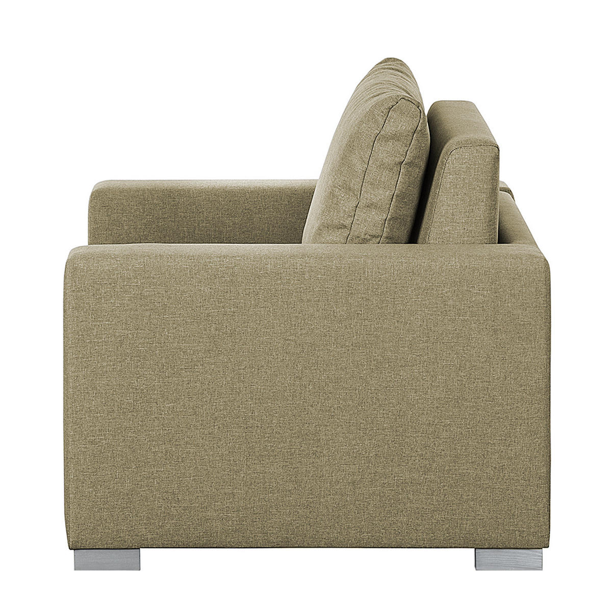 SCHLAFSESSEL - Beige/Silberfarben, Textil (110/90/90cm) - home24