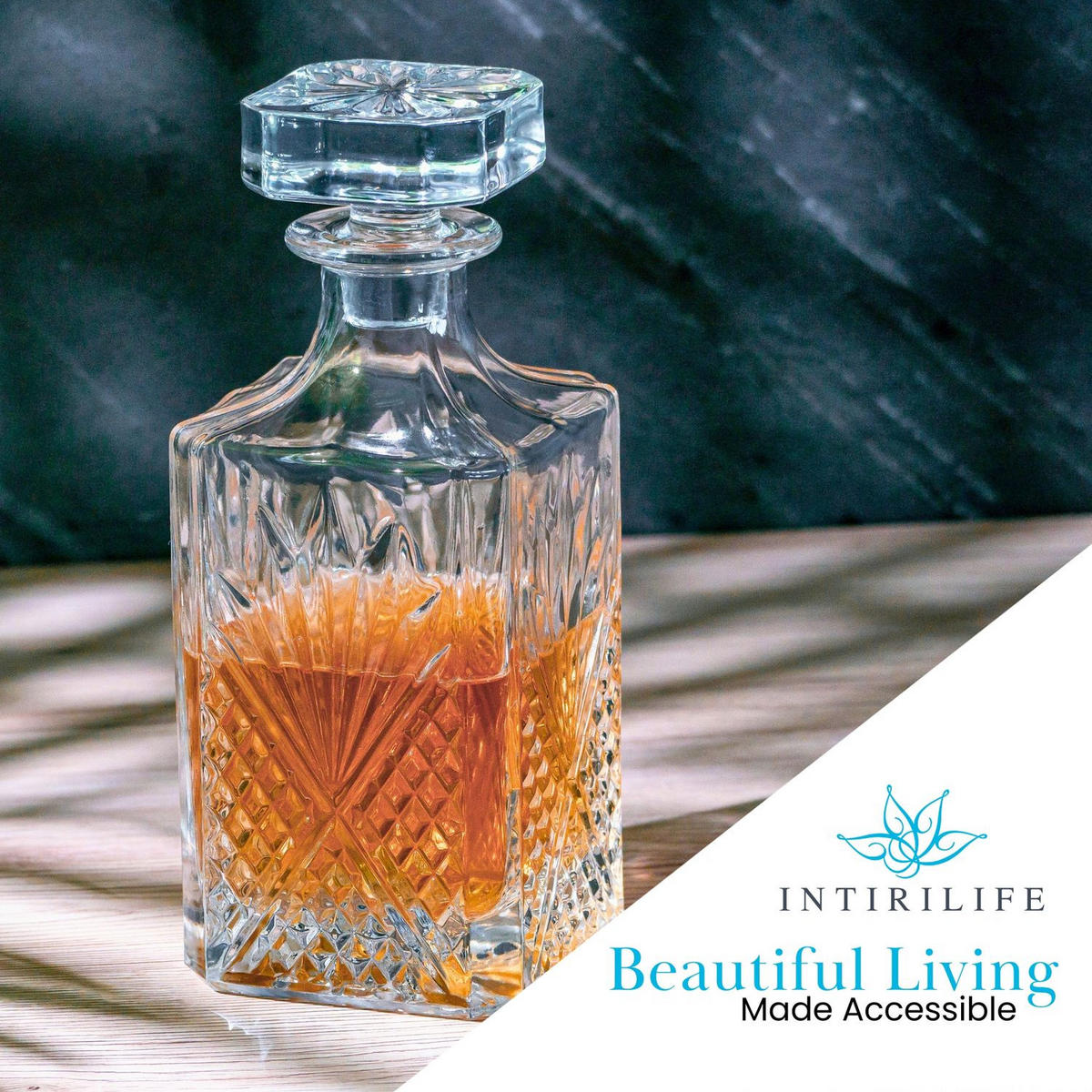 WHISKEY KARAFFE 800 ml - Transparent, Glas (0.8L) - Intirilife